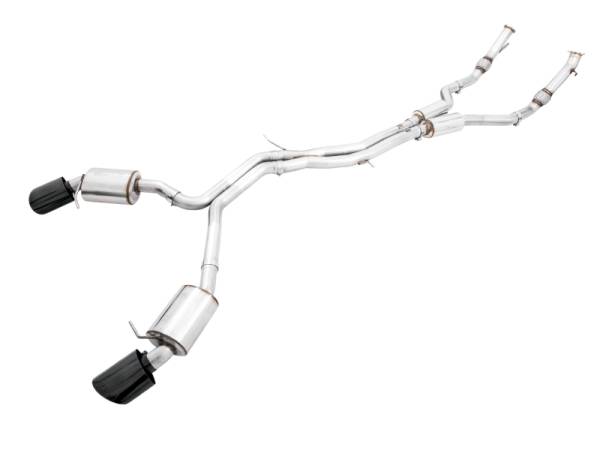 AWE Tuning - AWE Tuning Audi B9 RS 5 2.9L (Res.For Performance Cat) Touring Edition Exhaust w/ Diamond Black Tips