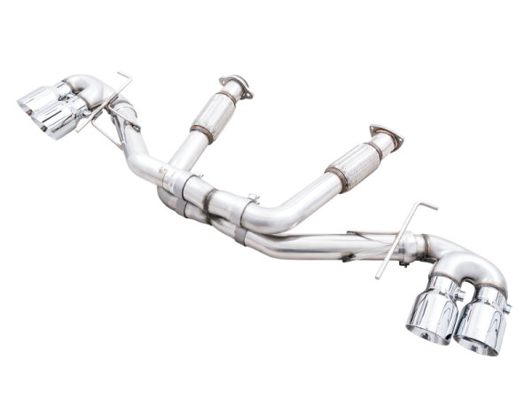 AWE Tuning - AWE Tuning 2020 Chevrolet Corvette (C8) Track Edition Exhaust - Quad Chrome Silver Tips