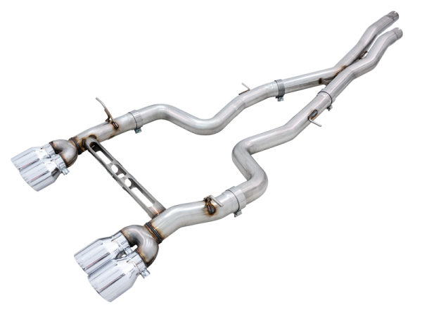 AWE Tuning - AWE Tuning BMW F8X M3/M4 Track Edition Catback Exhaust - Chrome Silver Tips