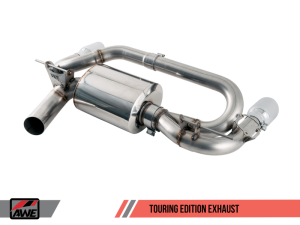 AWE Tuning - AWE Tuning BMW F22 M235i / M240i Touring Edition Axle-Back Exhaust - Chrome Silver Tips (90mm) - Image 2