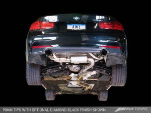 AWE Tuning - AWE Tuning BMW F3X 335i/435i Touring Edition Axle-Back Exhaust - Diamond Black Tips (90mm) - Image 2