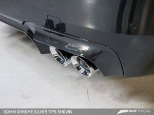 AWE Tuning - AWE Tuning BMW F10 M5 Touring Edition Axle-Back Exhaust Chrome Silver Tips - Image 4
