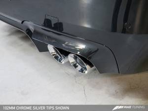 AWE Tuning - AWE Tuning BMW F10 M5 Touring Edition Axle-Back Exhaust Chrome Silver Tips - Image 9