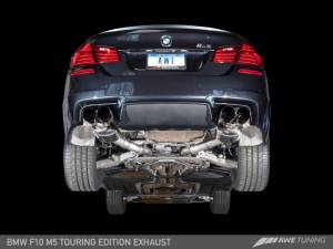 AWE Tuning - AWE Tuning BMW F10 M5 Touring Edition Axle-Back Exhaust Diamond Black Tips - Image 2
