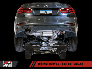 AWE Tuning - AWE Tuning BMW F3X 28i / 30i Touring Edition Axle-Back Exhaust Single Side - 80mm Black Tips - Image 4