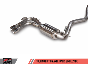 AWE Tuning - AWE Tuning BMW F3X 28i / 30i Touring Edition Axle-Back Exhaust Single Side - 80mm Silver Tips - Image 4