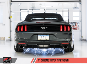 AWE Tuning - AWE Tuning S550 Mustang EcoBoost Axle-back Exhaust - Touring Edition (Chrome Silver Tips) - Image 2
