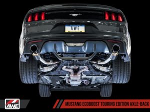 AWE Tuning - AWE Tuning S550 Mustang EcoBoost Axle-back Exhaust - Touring Edition (Chrome Silver Tips) - Image 6