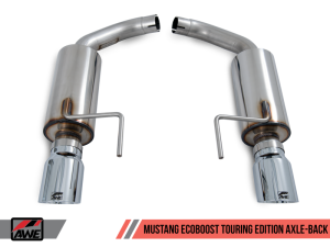 AWE Tuning - AWE Tuning S550 Mustang EcoBoost Axle-back Exhaust - Touring Edition (Chrome Silver Tips) - Image 7