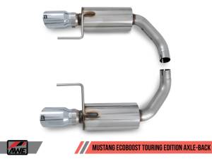 AWE Tuning - AWE Tuning S550 Mustang EcoBoost Axle-back Exhaust - Touring Edition (Chrome Silver Tips) - Image 8
