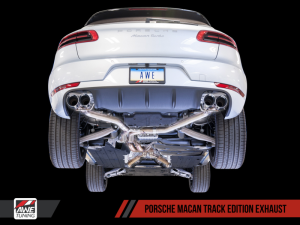 AWE Tuning - AWE Tuning Porsche Macan Track Edition Exhaust System - Chrome Silver 102mm Tips - Image 4
