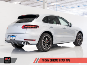 AWE Tuning - AWE Tuning Porsche Macan Track Edition Exhaust System - Chrome Silver 102mm Tips - Image 6