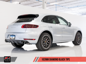 AWE Tuning - AWE Tuning Porsche Macan Track Edition Exhaust System - Diamond Black 102mm Tips - Image 5