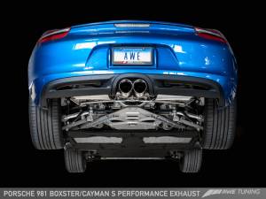 AWE Tuning - AWE Tuning Porsche 981 Performance Exhaust System - w/Chrome Silver Tips - Image 5