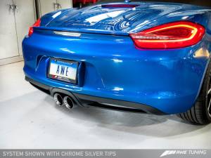 AWE Tuning - AWE Tuning Porsche 981 Performance Exhaust System - w/Chrome Silver Tips - Image 7