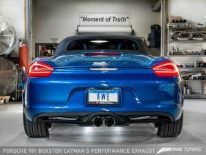 AWE Tuning - AWE Tuning Porsche 981 Performance Exhaust System - w/Chrome Silver Tips - Image 8