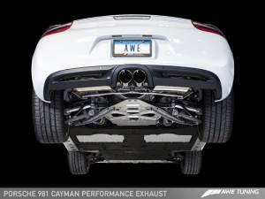 AWE Tuning - AWE Tuning Porsche 981 Performance Exhaust System - w/Diamond Black Tips - Image 2