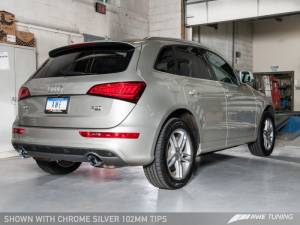 AWE Tuning - AWE Tuning Audi 8R Q5 3.2L Non-Resonated Exhaust System (Downpipe-Back) - Polished Silver Tips - Image 3