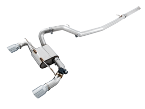 AWE Tuning - AWE Tuning Ford Focus RS SwitchPath Cat-back Exhaust - Chrome Silver Tips - Image 4