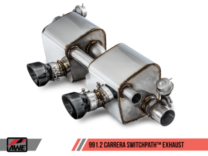 AWE Tuning - AWE Tuning Porsche 911 (991.2) Carrera / S SwitchPath Exhaust for PSE Cars - Diamond Black Tips - Image 11