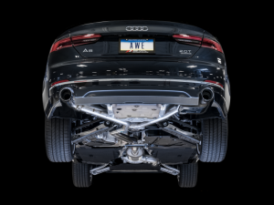 AWE Tuning - AWE Tuning Audi B9 A5 SwitchPath Exhaust Dual Outlet - Diamond Black Tips (Includes DP and Remote) - Image 7