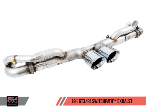 AWE Tuning - AWE Tuning Porsche 991 GT3 / RS SwitchPath Exhaust - Chrome Silver Tips - Image 2