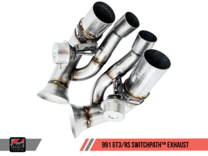 AWE Tuning - AWE Tuning Porsche 991 GT3 / RS SwitchPath Exhaust - Diamond Black Tips - Image 12