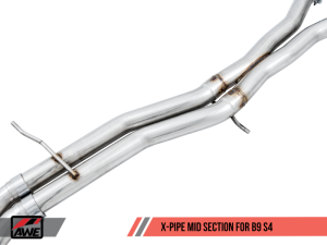 AWE Tuning - AWE Tuning Audi B9 S4 SwitchPath Exhaust - Non-Resonated (Black 102mm Tips) - Image 10