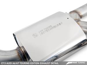 AWE Tuning - AWE Tuning Audi C7.5 A7 3.0T Touring Edition Exhaust - Quad Outlet Diamond Black Tips - Image 6