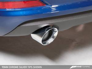AWE Tuning - AWE Tuning Audi 8V A3 Touring Edition Exhaust - Dual Outlet Chrome Silver 90 mm Tips - Image 3