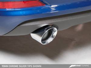 AWE Tuning - AWE Tuning Audi 8V A3 Touring Edition Exhaust - Dual Outlet Chrome Silver 90 mm Tips - Image 9