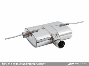 AWE Tuning - AWE Tuning Audi 8V A3 Touring Edition Exhaust - Dual Outlet Chrome Silver 90 mm Tips - Image 12