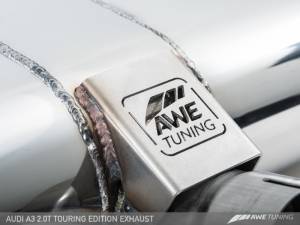 AWE Tuning - AWE Tuning Audi 8V A3 Touring Edition Exhaust - Dual Outlet Chrome Silver 90 mm Tips - Image 13