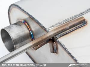 AWE Tuning - AWE Tuning Audi 8V A3 Touring Edition Exhaust - Dual Outlet Chrome Silver 90 mm Tips - Image 15