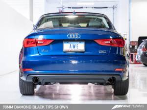 AWE Tuning - AWE Tuning Audi 8V A3 Touring Edition Exhaust - Dual Outlet Chrome Silver 90 mm Tips - Image 18