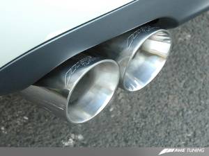 AWE Tuning - AWE Tuning Audi B7 A4 3.2L Touring Edition Quad Tip Exhaust - Polished Silver Tips - Image 3