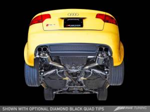 AWE Tuning - AWE Tuning Audi B7 RS4 Touring Edition Exhaust - Diamond Black Tips - Image 1