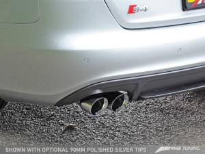 AWE Tuning - AWE Tuning Audi B8 / B8.5 S4 3.0T Touring Edition Exhaust - Chrome Silver Tips (90mm) - Image 4