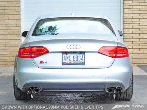 AWE Tuning - AWE Tuning Audi B8 / B8.5 S4 3.0T Touring Edition Exhaust - Chrome Silver Tips (90mm) - Image 9