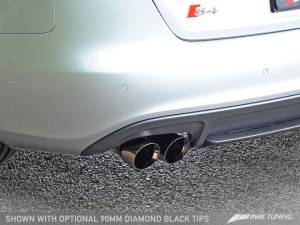 AWE Tuning - AWE Tuning Audi B8 / B8.5 S4 3.0T Touring Edition Exhaust - Diamond Black Tips (90mm) - Image 4