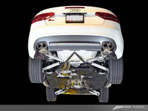 AWE Tuning - AWE Tuning Audi B8 / B8.5 S5 Cabrio Touring Edition Exhaust - Resonated - Chrome Silver Tips - Image 4