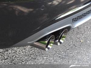 AWE Tuning - AWE Tuning Audi B8 A4 Touring Edition Exhaust - Single Side Diamond Black Tips - Image 3