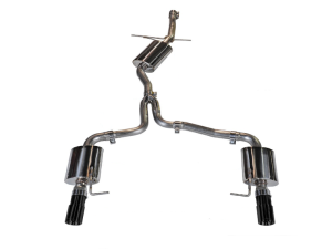 AWE Tuning - AWE Tuning Audi B8 A5 2.0T Touring Edition Exhaust - Dual Outlet Diamond Black Tips - Image 4