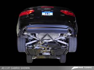 AWE Tuning - AWE Tuning Audi B8 A5 2.0T Touring Edition Exhaust - Dual Outlet Polished Silver Tips - Image 5