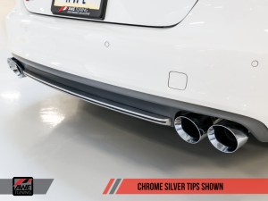 AWE Tuning - AWE Tuning Audi C7 / C7.5 S6 4.0T Touring Edition Exhaust - Polished Silver Tips - Image 3