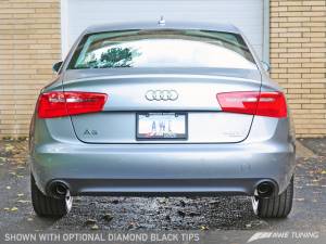 AWE Tuning - AWE Tuning Audi C7 A6 3.0T Touring Edition Exhaust - Dual Outlet Diamond Black Tips - Image 8