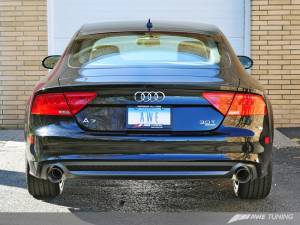AWE Tuning - AWE Tuning Audi C7 A7 3.0T Touring Edition Exhaust - Dual Outlet Chrome Silver Tips - Image 7