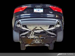AWE Tuning - AWE Tuning Audi C7 A7 3.0T Touring Edition Exhaust - Dual Outlet Chrome Silver Tips - Image 16