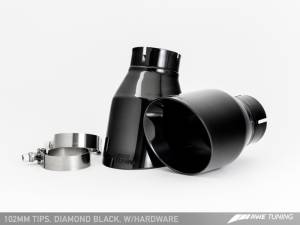 AWE Tuning - AWE Tuning Audi C7 A7 3.0T Touring Edition Exhaust - Quad Outlet Diamond Black Tips - Image 5