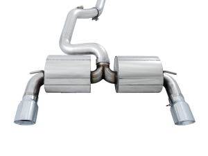 AWE Tuning - AWE Tuning Ford Focus RS Touring Edition Cat-back Exhaust- Non-Resonated - Chrome Silver Tips - Image 4